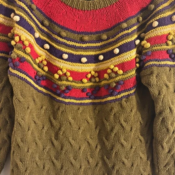 Colorful Women's Crew Neck Sweater - Picture 4 of 16